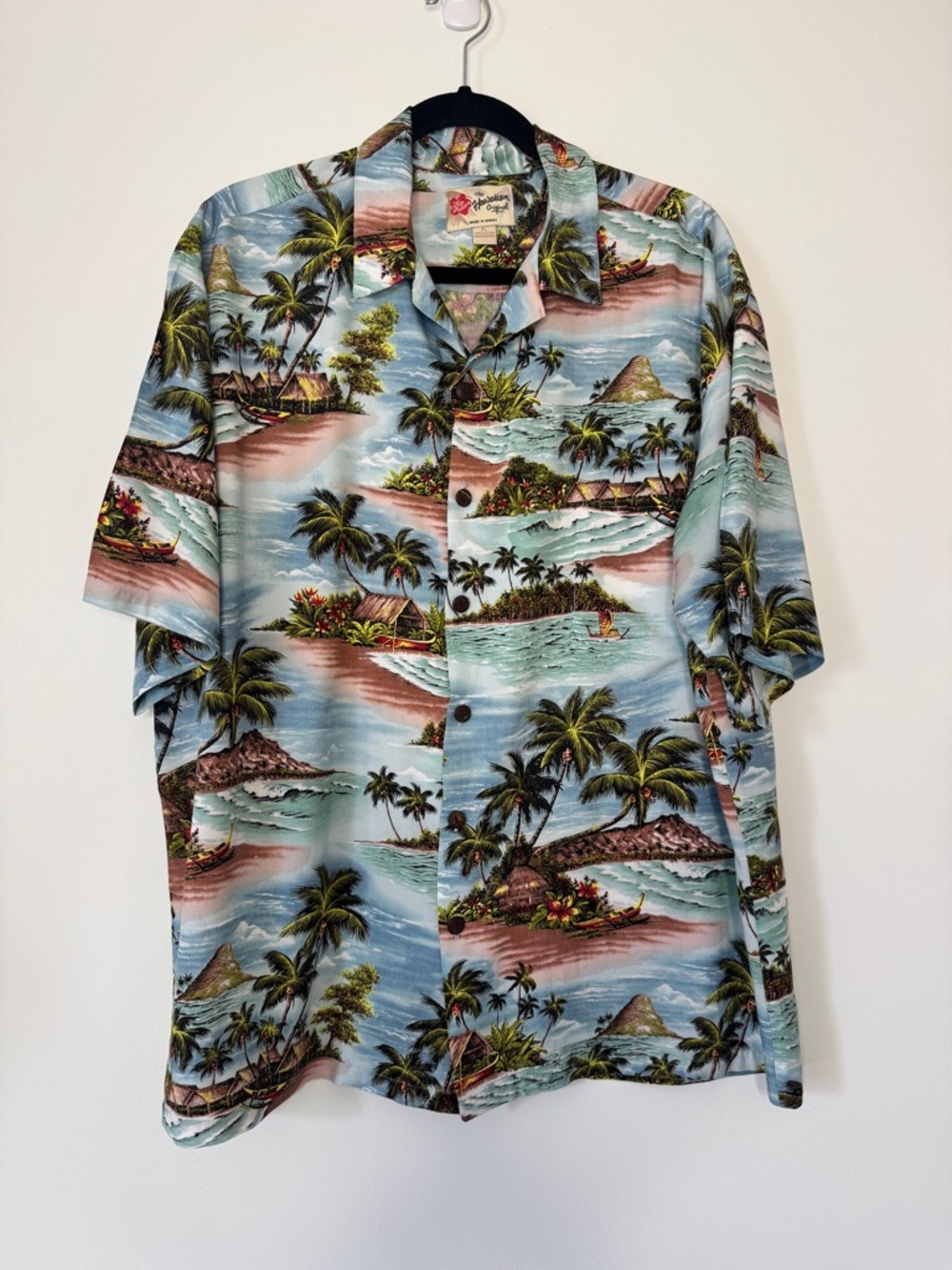 Hilo Hattie Hawaii Hawaiian Men's Short Sleeve Shirt Tropical Island Print XL
